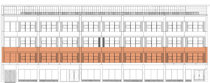 First floor elevation showing floor layout